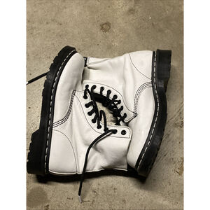 EUC Dr. Doc Martens Luana White Combat Boots Womens Size US 8 L Air Wair #AW004